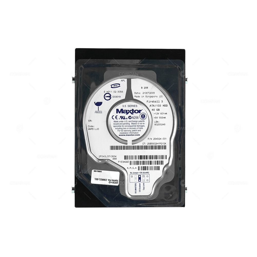 236921-001 HP HDD 40GB  7.2K  IDE  3.5" LFF